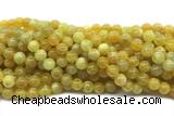 LEMO07 15 inches 8mm round yellow lemon quartz beads