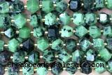 MIXE121 15 inches 10mm faceted ruby zoisite gemstone beads