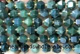 MIXE122 15 inches 10mm faceted moss agate gemstone beads