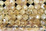 MIXE125 15 inches 10mm faceted citrine gemstone beads