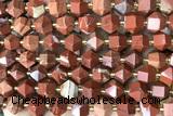 MIXE126 15 inches 10mm faceted red jasper gemstone beads