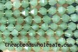 MIXE60 15 inches 10mm faceted green aventurine gemstone beads