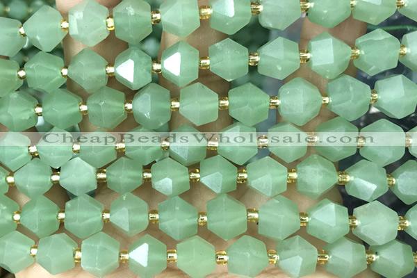 MIXE60 15 inches 10mm faceted green aventurine gemstone beads