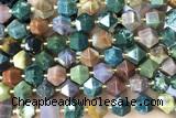 MIXE62 15 inches 10mm faceted ocean agate beads