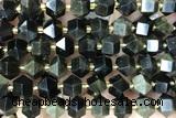 MIXE99 15 inches 10mm faceted golden obsidian gemstone beads