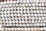 MOON20 14 inches 6mm faceted round white moonstone beads