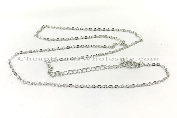 NECK01 53-56cm copper necklace chain silver plated