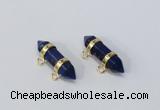 NGC1039 7*30mm – 8*32mm sticks lapis lazuli gemstone connectors