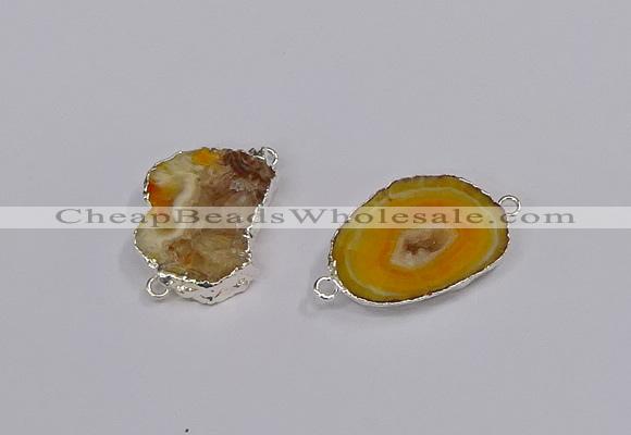 NGC1086 18*25mm - 25*35mm freeform druzy agate gemstone connectors