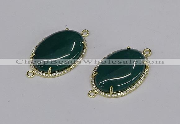 NGC1206 22*30mm oval agate gemstone connectors wholesale