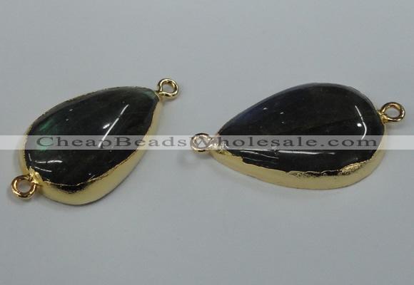 NGC123 18*25mm - 22*30mm flat teardrop labradorite connectors