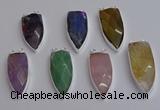 NGC5735 15*35mm - 16*45mm arrowhead mixed gemstone connectors