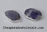 NGC576 18*25mm - 22*30mm freeform agate gemstone connectors