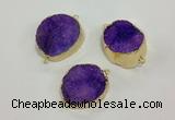 NGC622 15*20mm - 30*40mm freeform druzy agate connectors wholesale