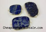 NGC628 30*40mm - 35*45mm freeform lapis lazuli connectors wholesale