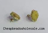 NGE139 12*14mm - 15*18mm freeform druzy agate gemstone earrings