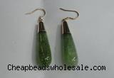 NGE16 10*40mm teardrop agate gemstone earrings wholesale