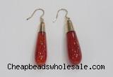 NGE19 10*40mm teardrop agate gemstone earrings wholesale