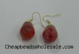 NGE236 15*20mm teardrop agate gemstone earrings wholesale