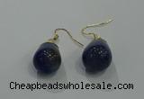 NGE237 15*20mm teardrop agate gemstone earrings wholesale