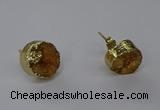 NGE313 12mm - 14mm freeform druzy agate earrings wholesale