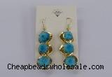 NGE395 10*32mm - 12*38mm druzy agate gemstone earrings