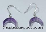 NGE432 10*14mm moon-shaped amethyst earrings wholesale