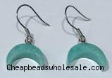 NGE433 10*14mm moon-shaped amazonite earrings wholesale