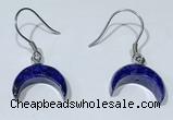 NGE434 10*14mm moon-shaped lapis lazuli earrings wholesale