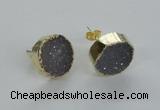 NGE50 16mm - 18mm freefrom druzy agate earrings wholesale