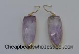 NGE5052 12*35mm - 15*40mm arrowhead amethyst pendants wholesale