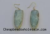 NGE5060 12*35mm - 15*40mm arrowhead amazonite pendants wholeasle