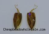 NGE5064 12*35mm - 15*40mm arrowhead yellow tiger eye pendants