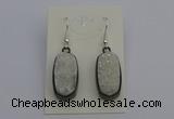 NGE5140 10*22mm - 12*25mm freeform plated druzy quartz earrings