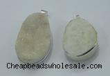 NGP1000 25*35mm - 35*45mm freeform druzy agate beads pendant