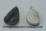 NGP1003 25*35mm - 35*45mm freeform druzy agate beads pendant