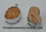 NGP1007 25*35mm - 35*45mm freeform druzy agate beads pendant