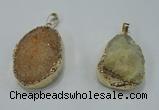 NGP1025 25*35mm - 35*45mm freeform druzy agate beads pendant