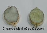 NGP1060 20*30mm - 25*35mm freeform druzy agate beads pendant