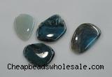 NGP1173 30*50mm - 35*60mm freeform agate gemstone pendants wholesale