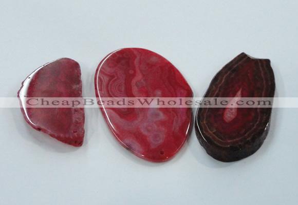 NGP1185 30*45mm - 60*80mm freeform agate gemstone pendants wholesale