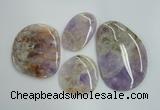 NGP1239 40*50mm - 60*80mm freeform lavender amethyst pendants wholesale