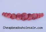 NGP129 Dyed rhodochrosite gemstone pendants set jewelry wholesale