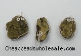 NGP1320 30*40mm - 45*55mm freeform agate pendants with brass setting