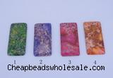 NGP135 5pcs 30*60mm rectangle dyed imperial jasper gemstone pendants