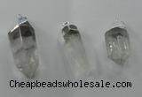 NGP1350 10*35mm - 15*60mm faceted nuggets white crystal pendants