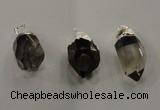 NGP1354 15*35mm - 20*40mm faceted nuggets smoky quartz pendants