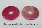 NGP1371 7*50mm - 8*55mm donut agate gemstone pendants