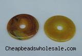 NGP1372 7*50mm - 8*55mm donut agate gemstone pendants