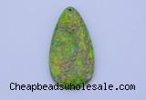 NGP139 2pcs 30*60mm teardrop dyed imperial jasper gemstone pendants